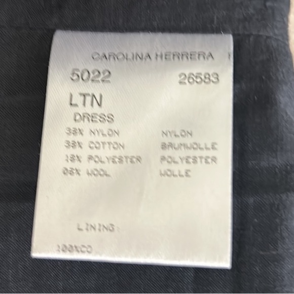 RARE Carolina Herrera Black & White Tweed Rhinestone Flower Sequin Dress - 8 - Picture 14 of 16